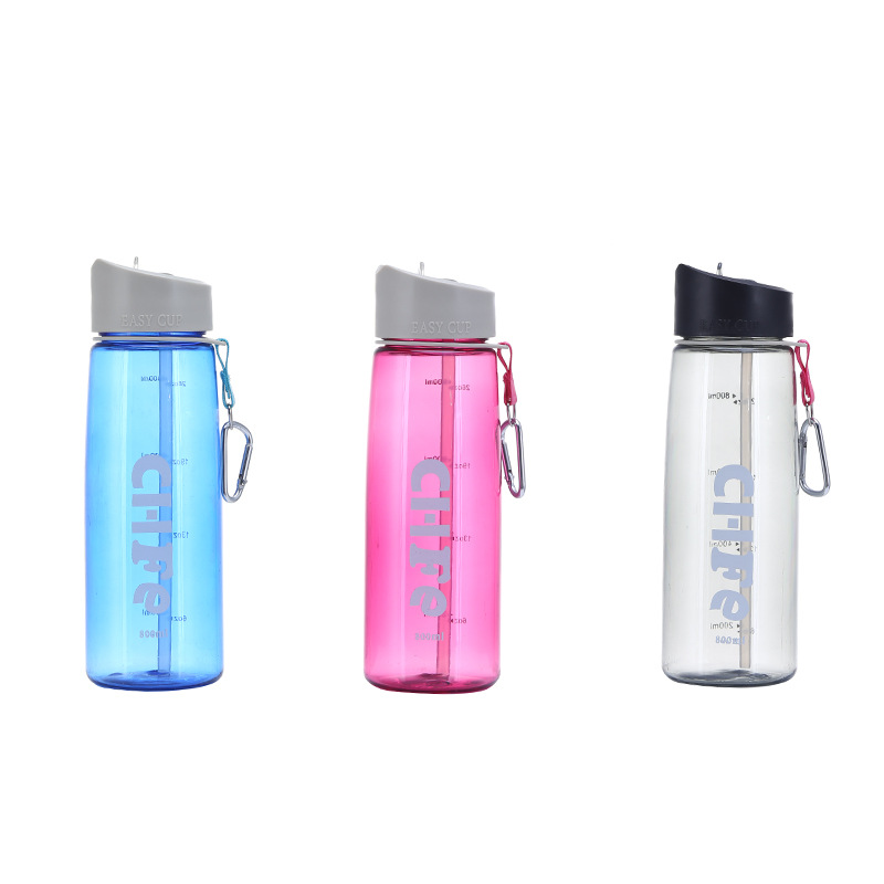 Large Capacity Transparent Portable Plastic Water Bottle