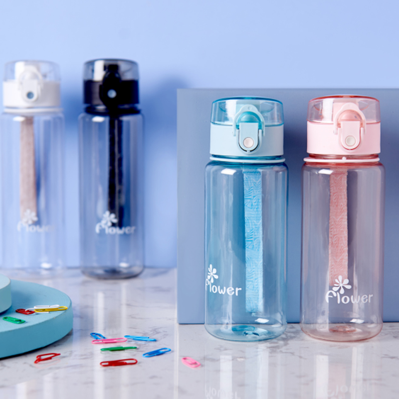 Minimalist Portable Clear Fitness Sport Water Bottle with Rope