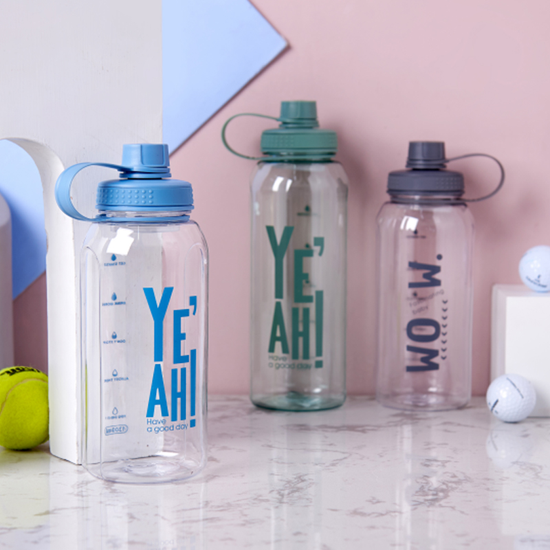 BPA-Free Transparent Large Capacity Plastic Sports Water Bottle